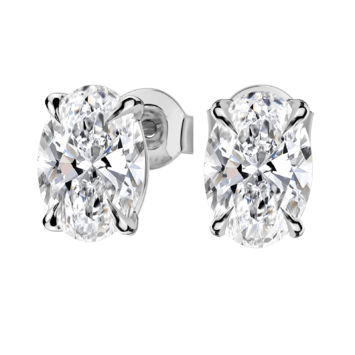 Kolczyki z diamentami Kartezja z białego złota 3,00ct