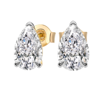 Kolczyki z brylantami Kartezja z żółtego złota 3,00ct