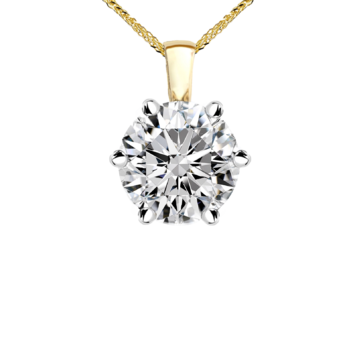 Zawieszka z brylantem Kartezja z żółtego złota 1,00ct