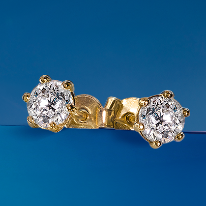 kolczyki z diamentami