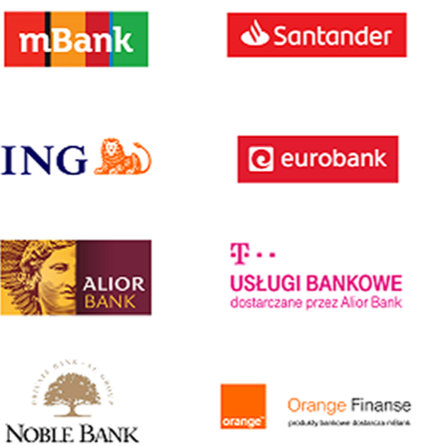 mbank, santander, ing, eurobank, alior bank, t-mobile, noble bank, orange finanse