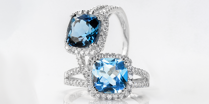 Srebrny pierścionek z topazem