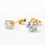 Kolczyki z brylantami Kartezja z żółtego złota