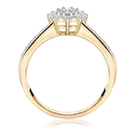 Pierścionek zaręczynowy z brylantami Ventego z białego i żółtego złota