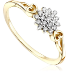 Pierścionek zaręczynowy z brylantami Ventego z żółtego złota