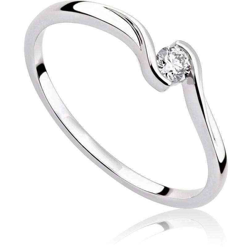 Pierscionek Zareczynowy Roso Z Diamentem Z Bialego Zlota P0559bb Pierscionki Zareczynowe Aclari Diamonds