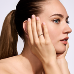 Pierścionek zaręczynowy z brylantem Kartezja z żółtego złota