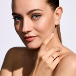 Pierścionek zaręczynowy z brylantem Kartezja z żółtego złota