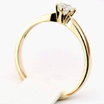 Pierścionek zaręczynowy Kartezja z diamentem z żółtego złota P0209ZB