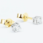 Kolczyki z brylantami Kartezja z żółtego złota