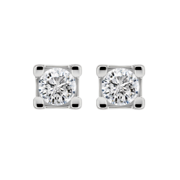 Kolczyki z brylantami Kartezja z białego złota 0,18ct