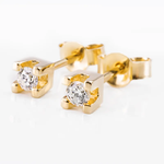 Kolczyki z brylantami Kartezja z żółtego złota