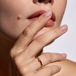 Pierścionek zaręczynowy z brylantem Kartezja z żółtego złota