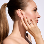 Pierścionek zaręczynowy z brylantem Kartezja z białego i żółtego złota