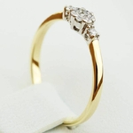 Pierścionek zaręczynowy Ventego z diamentami z białego i żółtego złota P0449TB