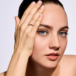 Pierścionek zaręczynowy z brylantem Kartezja z żółtego złota