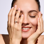 Pierścionek zaręczynowy z brylantem Kartezja z żółtego złota