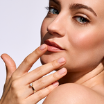 Pierścionek zaręczynowy z brylantem Kartezja z żółtego złota