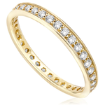 Pierścionek obrączkowy z brylantami Ventego z żółtego złota