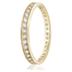 Pierścionek obrączkowy z brylantami Ventego z żółtego złota