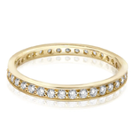 Pierścionek obrączkowy z brylantami Ventego z żółtego złota