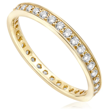 Pierścionek obrączkowy z diamentami Ventego z żółtego złota 0,608ct