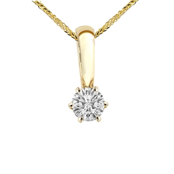 Zawieszka z diamentem Kartezja z żółtego złota Z0269ZB 0,12ct Zawieszka z diamentem Kartezja z żółtego złota 0,12ct
