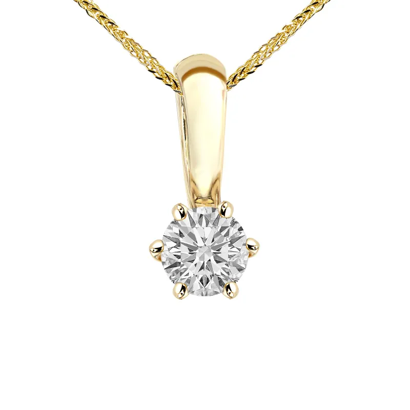 Zawieszka z diamentem z żółtego złota Z0268ZBct