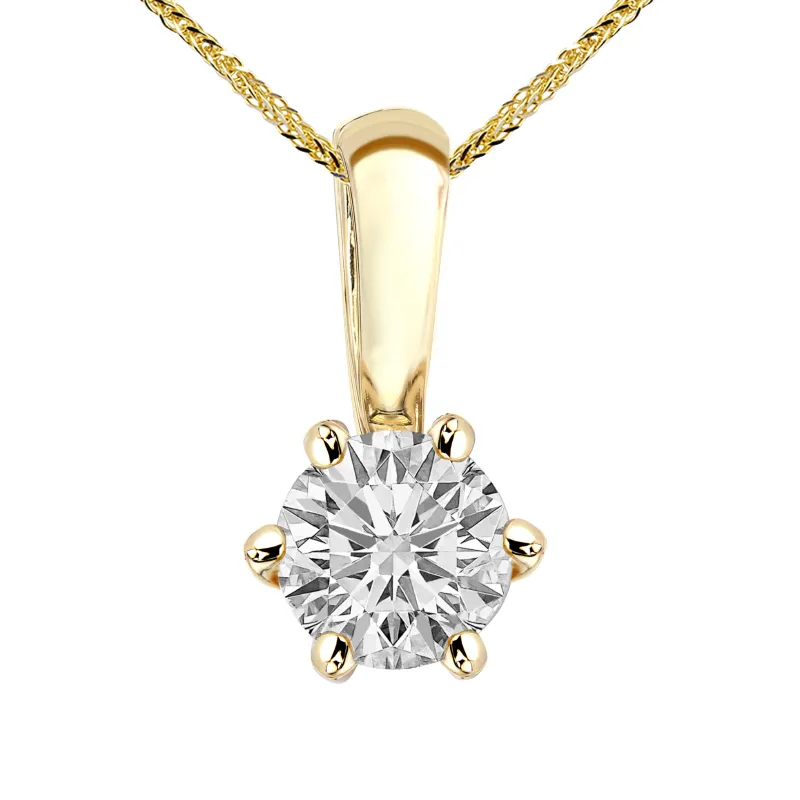 Zawieszka z diamentem z żółtego złota Z0264ZBct