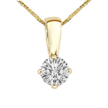 Zawieszka z diamentem Kartezja z żółtego złota Z0245ZB 0,30ct Zawieszka z diamentem Kartezja z żółtego złota 0,30ct