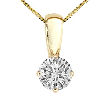 Zawieszka z brylantem Kartezja z żółtego złota Z0244ZB 0,40ct Zawieszka z brylantem Kartezja z żółtego złota 0,40ct