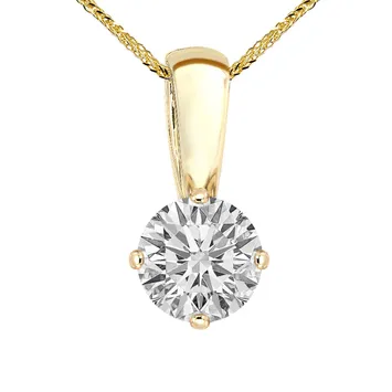 Zawieszka z diamentem Kartezja z żółtego złota Z0243ZB 0,50ct Zawieszka z diamentem Kartezja z żółtego złota 0,50ct