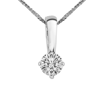 Zawieszka z diamentem Kartezja z białego złota 0,15ct
