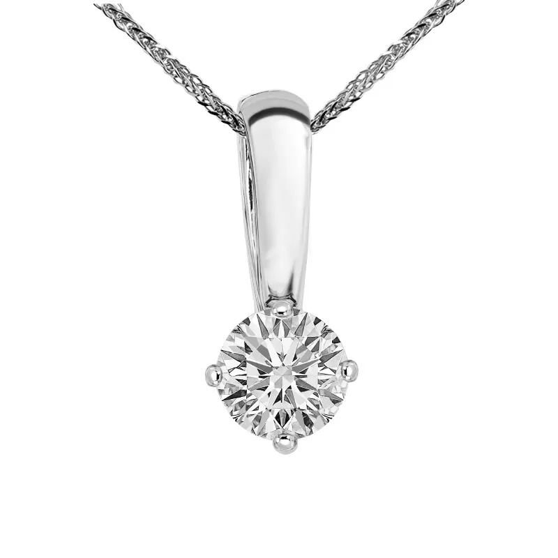 Zawieszka z diamentem z białego złota Z0247BB