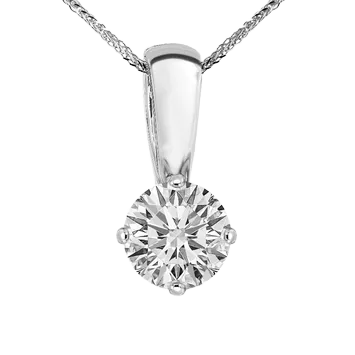 Zawieszka z diamentem Kartezja z białego złota Z0244BB