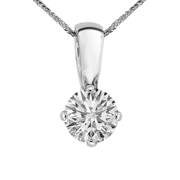Zawieszka z diamentem Kartezja z białego złota Z0242BB
