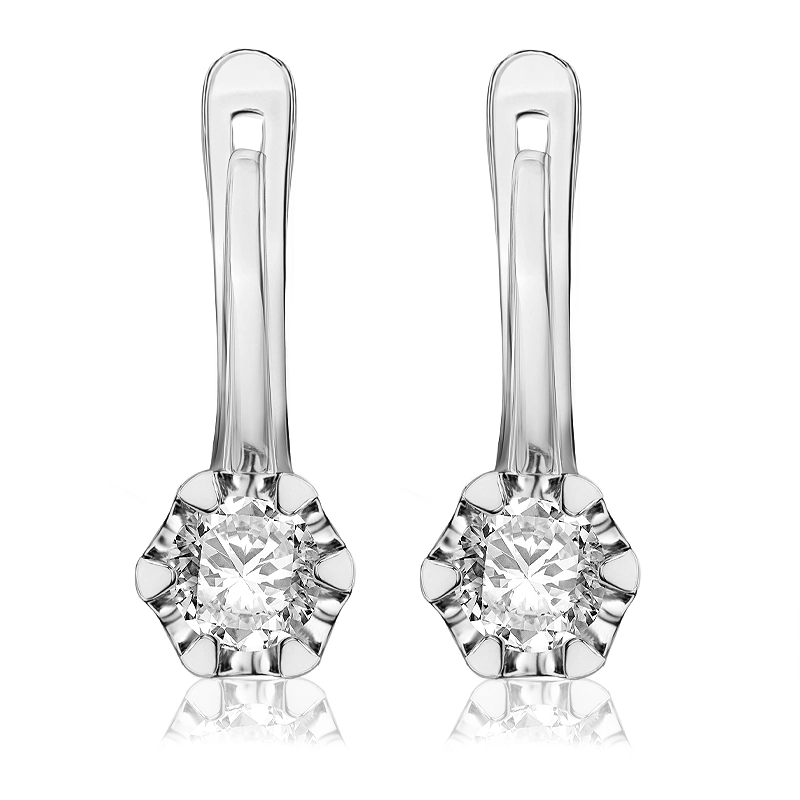 Kolczyki z diamentami Kartezja z białego złota 0,52ct
