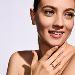 Pierścionek zaręczynowy z brylantem Kartezja z żółtego złota