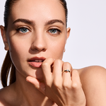 Pierścionek zaręczynowy z brylantem Kartezja z żółtego złota