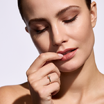 Pierścionek zaręczynowy z brylantem Kartezja z żółtego złota