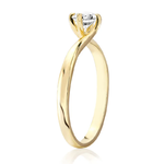 Pierścionek zaręczynowy z brylantem Kartezja z żółtego złota