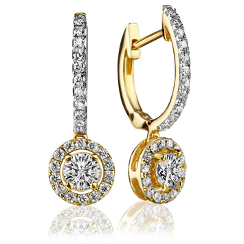 Kolczyki Ventego z diamentami z żółtego złota K1578ZB 0,82ct