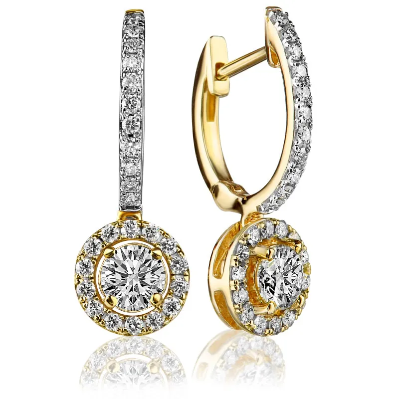 Kolczyki z brylantami Ventego z żółtego złota