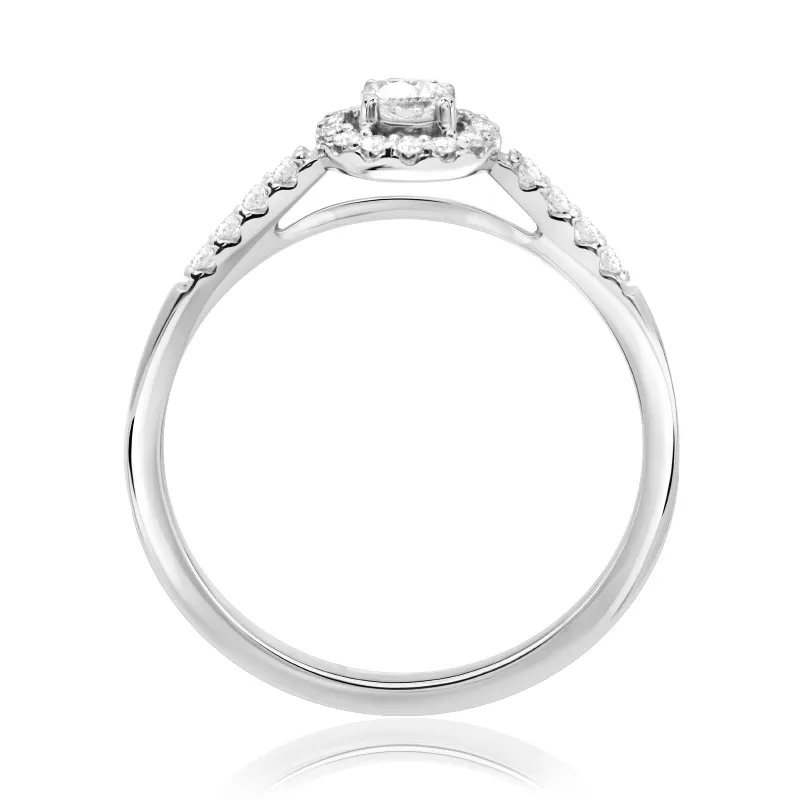 Pierścionek zaręczynowy z diamentami Ventego z białego złota 0,28ct