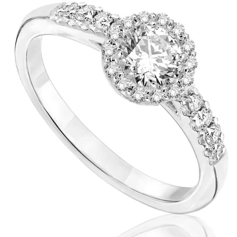 Pierścionek zaręczynowy z brylantami Ventego z białego złota