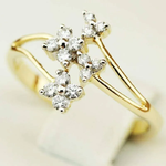 Pierścionek zaręczynowy z brylantami Ventego z żółtego złota