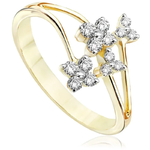 Pierścionek zaręczynowy z brylantami Ventego z żółtego złota