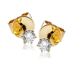 Kolczyki z brylantami Kartezja z żółtego złota