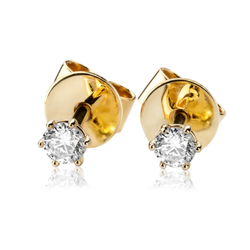 Kolczyki z diamentami Kartezja z żółtego złota K0269ZB 0,22ct Kolczyki z diamentami Kartezja z żółtego złota 0,22ct