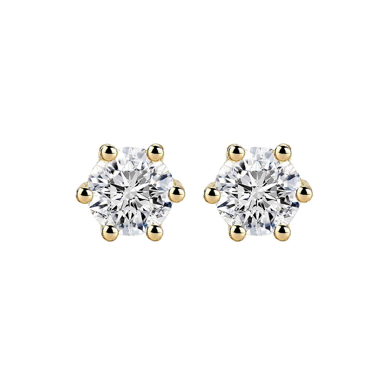 Kolczyki z diamentami Kartezja z żółtego złota K0267ZB